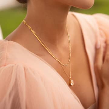 Caroline Svedbom 'mini Drop' Necklace In Gold