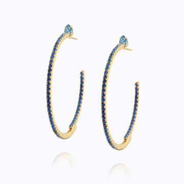 Caroline Svedbom 'crystal Loop' Earrings In Blue