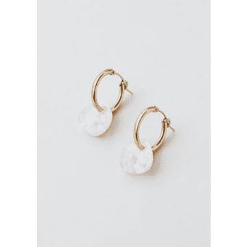Wolf & Moon Beatrice Hoops In Off-white