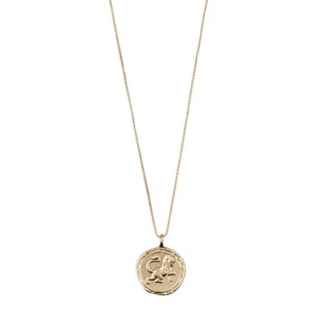 Pilgrim Leo Zodiac Necklace In Gold