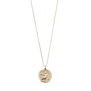 Pilgrim Virgo Zodiac Necklace In Gold