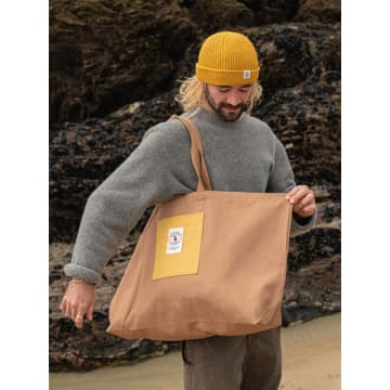 Dickpearce.com Oversized Canvas Beach Bag In Yellow
