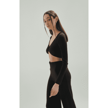 24 Colours Mabel Straight Pants In Black