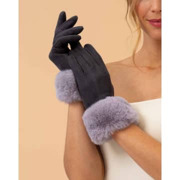 Powder Bettina Faux Suede/faux Fur Gloves
