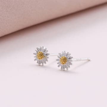 Attic Creations Birthday Wishes Daisy Flower Earrings In Metallic