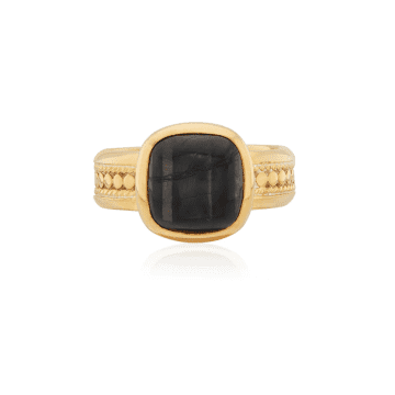 Anna Beck Hypersthene Cushion Cocktail Ring In Gold