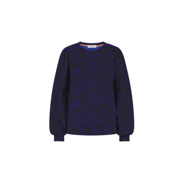 Nooki Design Printed Zebra Piper Sweater In Teal Mix