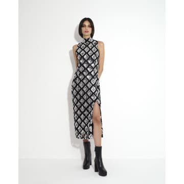 Shop French Connection Axel Embellished Dress In Black