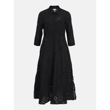Object Tugi Broderie Anglaise Maxi Dress In Black
