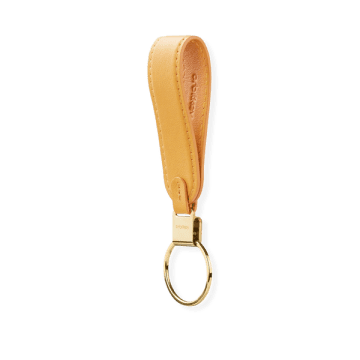 Orbitkey Leather Loop Keychain, Orange