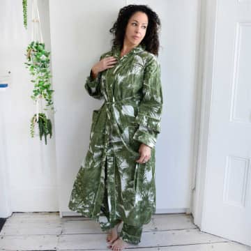 Powell Craft Tropical Green Fern Dressing Gown