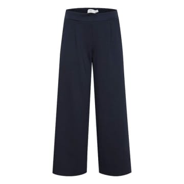 Ichi Kate Sus Ankle Length Trousers In Total Eclipse