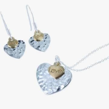 Reeves & Reeves Love Heart Necklace In Metallic