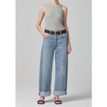 Shop Citizens Of Humanity Ayla Baggy Cuffed Crop In Skylights