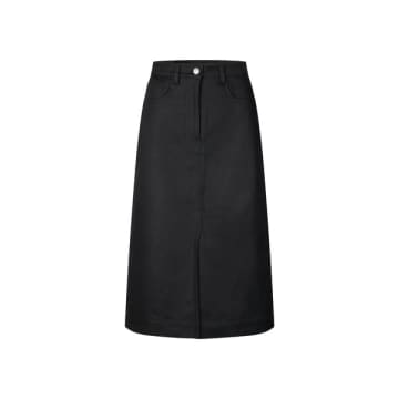 Samsoesamsoe Stripe Skirt 15046 In Black