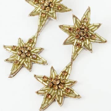 My Doris Star Beaded Drops Earrings In Gold