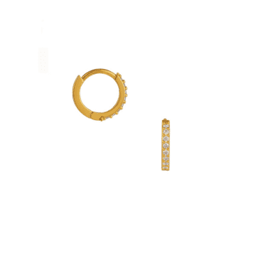 Orelia Pave Mini Hoop In Gold
