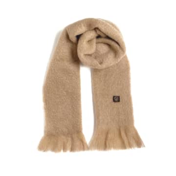 Ezcaray Beige Large Mohair Scarf (#475) 35x170 In Neturals