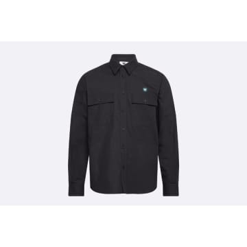 Wood Wood Carson Ripstop Shirt In Black