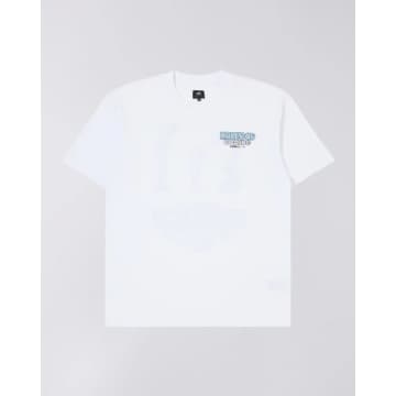 Edwin Rules Of Bowing T-shirt Single Jersey White Garment Washed