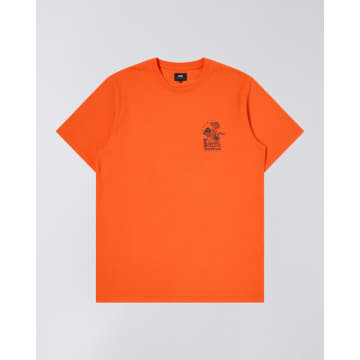 Edwin Agaric Village T-shirt Tangerine Tango Garment Washed