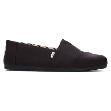 Toms Mens Recycled Canvas Black On Black