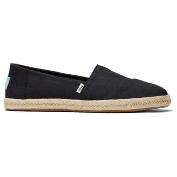 Toms Women's Recycled Cotton Alpargata Rope Espadrilles In Black