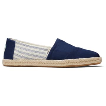 Toms Womens Recycled Cotton Rope Navy University In Blue