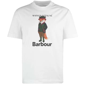 Shop Barbour X Maison Kitsuné Beaufort Tee White
