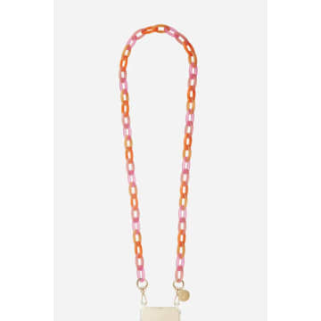 La Coque Francaise Sunny Phone Chain In Pink