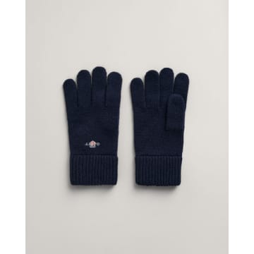 Gant Shield Wool Gloves In 410 Marine