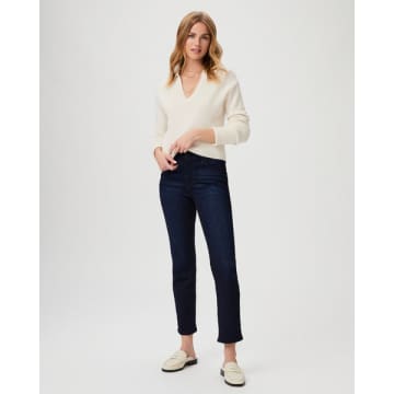 Paige Cindy High Rise Straight Ankle Jeans In Blue
