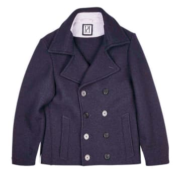 Puristic Project M02 Wool Peacoat In Blue