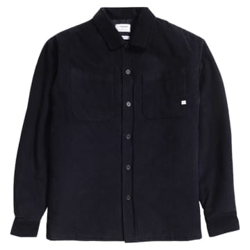 Farah Hunter Quilted Corduroy Overshirt In Blue