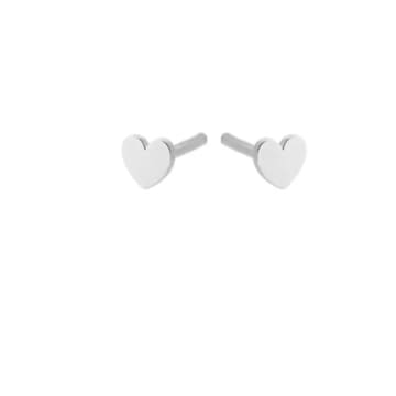 Pernille Corydon Mini Heart Earsticks Earrings In Silver In Metallic