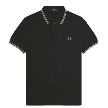 Fred Perry Twin Tipped Slim Fit Polo In Green
