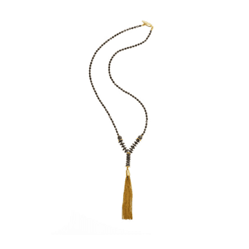 Pranella Mystique Tassel Necklace In Gold