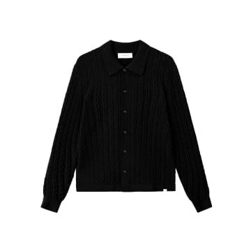 Les Deux Garret Knit Ls Shirt In Black