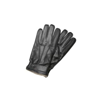 Gants Poul Leather Gloves In Gray