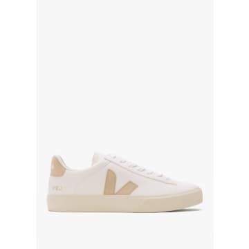 VEJA CAMPO CHROMEFREE LEATHER EXTRA WHITE ALMOND TRAINERS