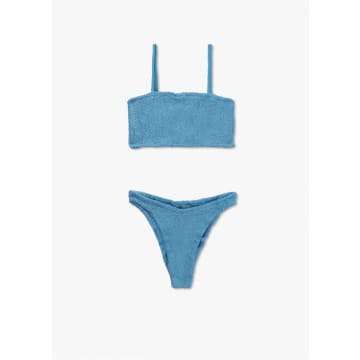 Hunza G Womens Gigi High Leg Bikini In Sky Blue