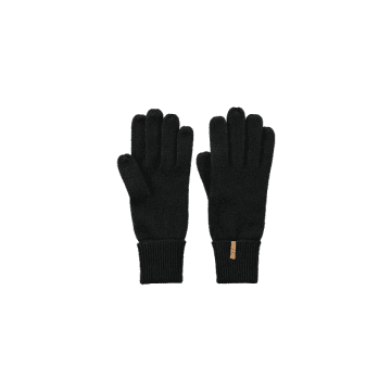 Barts Fine Knitted Gloves In Black