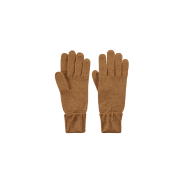 Barts Fine Knitted Gloves In Brown