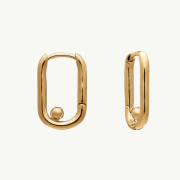 Rachel Jackson Stellar Hardware Huggie Hoop Earrings In Gold