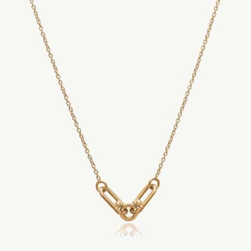 Rachel Jackson Stellar Hardware Link Chain Necklace In Gold