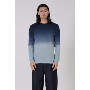 Daniele Fiesoli Boiled Wool Faded Effect Sweatshirt Blue