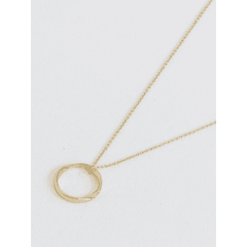 Big Metal Carmen Delicate Circle Necklace In Gold