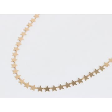Bunny And Clarke Row Of Stars Constellation Necklace In Gold