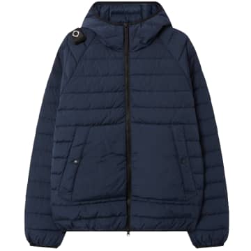 Ma Strum Hooded Down Jacket Ink Navy In Blue