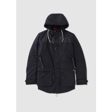 Barbour Mens Game Parka Wax Jacket In Black/classic